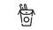 asian food box glyph icon animation