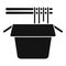 Asian food box icon simple vector. Cook snack