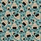 Asian food cartoon seamless onigiri pattern for wallpaper and fabrics and textiles and packaging and gifts