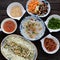 Asian food, chicken rice gruel, chao ga