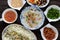 Asian food, chicken rice gruel, chao ga
