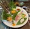 Asian Fresh Seafood Japanese Sashimi Fish Slice Meat Protein Food Lunch Dinner Fine Dining Restaurant Fusion Cuisine Japan Food