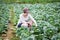 Asian girl farmer