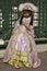 Asian Girl Posing in Russian Noble Dressing