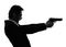 Asian gunman killer portrait shooting silhouette
