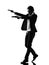 Asian gunman killer silhouette