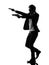 Asian gunman killer silhouette