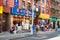 Asian immigrants at Chinatown in New York