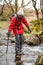 Asian Indian woman hiking in Snowdonia, Wales, UK