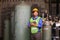 Asian industrial worker using digital tablet to check the coolant system in the factory while standing before liquid nitrogen