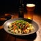 Asian-inspired Spaghetti With English Ipa: A Fusion Of Flavors