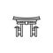 Asian Japan Pagoda Tower vector icon isolated illustration.