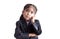 Asian kids model with business uniform in portrait model