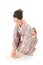 Asian kimono woman bow