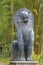 Asian lion guard sculpture outdoors