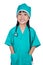 Asian Little Chinese Girl dressed as a doctor