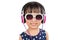 Asian Little Chinese Girl with Headset