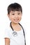 Asian Little Chinese Girl With a Stethoscope
