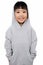 Asian Little Chinese Girl Wearing a Hoodie