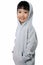 Asian Little Chinese Girl Wearing a Hoodie