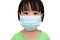 Asian Little Chinese Girl Wearing a Protective Mask