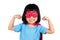 Asian Little Chinese Girl Wearing Super Hero Costume