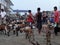 Asian Livestock market scene. Goats for sale in Padre Garcia Livestock Auction Market, Batangas, Philippines