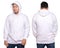 Asian male model wear plain white long sleeved sweater sweatshirt mockup