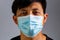 Asian man wear mask virus covid-19 for prevent risk protection