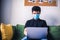 An asian men is working from home during Coronavirus or Covid-19 quarantine, coronavirus covid 19 infected patient in coronavirus