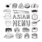 Asian menu