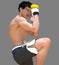 Asian Mixed Martial Artist 3D Render