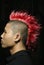 Asian mohawk man portrait