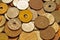 Asian money coins background