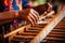 Asian musical culture classical wood sound instrument hand playing tradition musician percussion concert