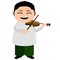 Asian musician cartoon character