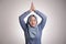 Asian Muslim Woman Doing Relaxing Yoga