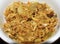 Asian, Myanmar or Burmese crispy crab meat curry recipe.