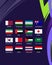 Asian Nations 2023 Flags Teams Emblems Countries Asian Football