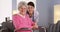 Asian nurse smiling with Elderly patient