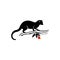 Asian Palm Civet Logo Silhouette Animal Vector for premium Coffee