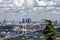 From Asian part of Istanbul, a panoramic view of Bosphorus intercontinental bridge with Europe as background