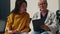 Asian patient doing checkup examination with elderly medic