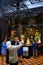 Asian people praying in Buddhist and Taoist Temple Jade Emperor Pagoda, Ho Chi Minh City, Vietnam.