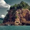 Asian rocky island