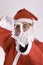 Asian Santa Claus With Framing Gesture