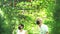 Asian senior couple organic farm owner wearing mask checking product before harvest