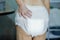 Asian senior or elderly old lady woman patient wearing incontinence diaper in nursing hospital ward