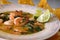 Asian shrimp and spinach soup