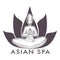 Asian spa salon isolated icon woman in lotus yoga pose